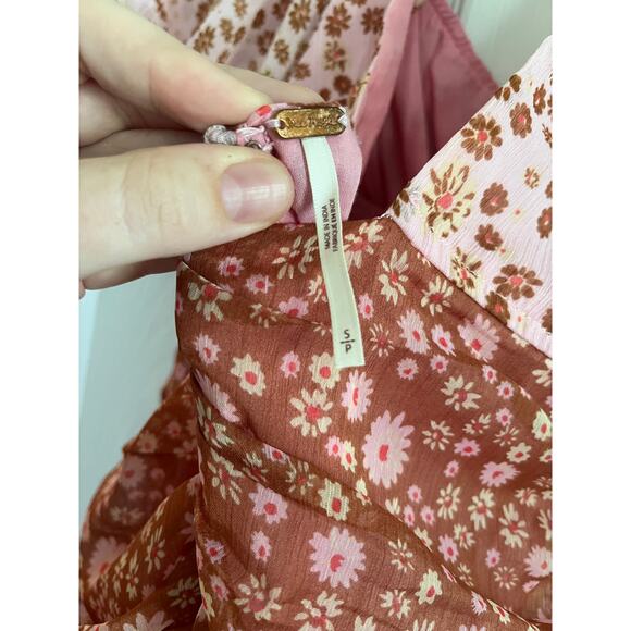 Free People Tessa Ruched Floral Mini Dress - Picture 5 of 9